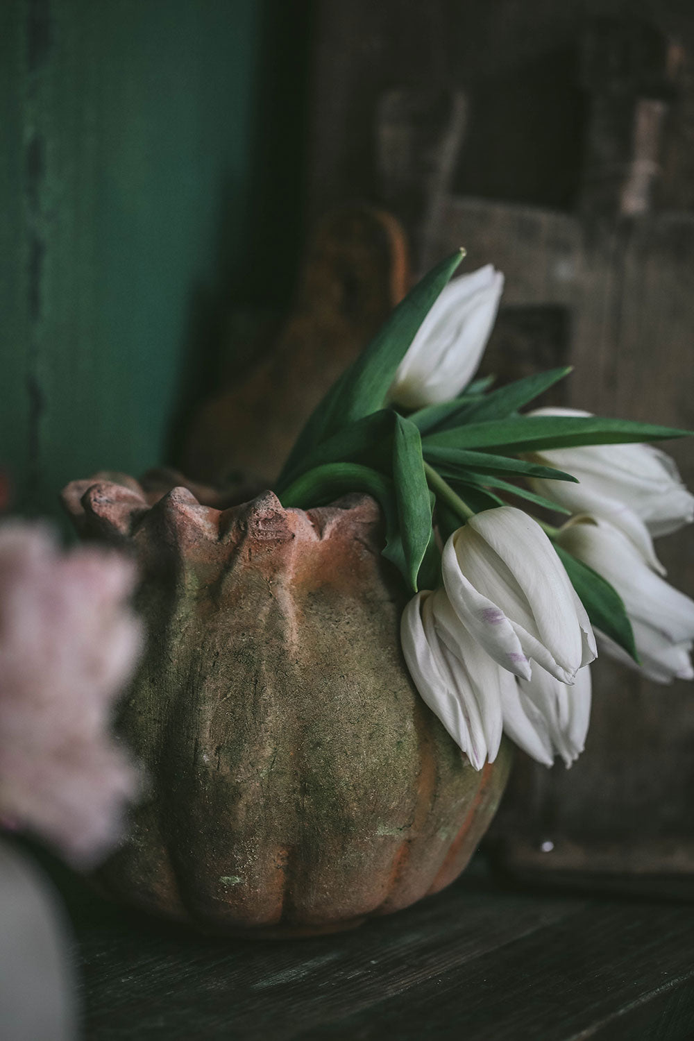 Aged Terracotta Poppy Planter