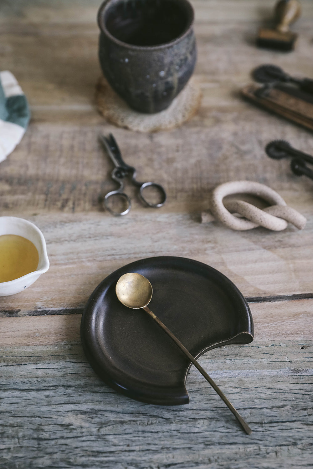 Artisan Ceramic Spoon Rest