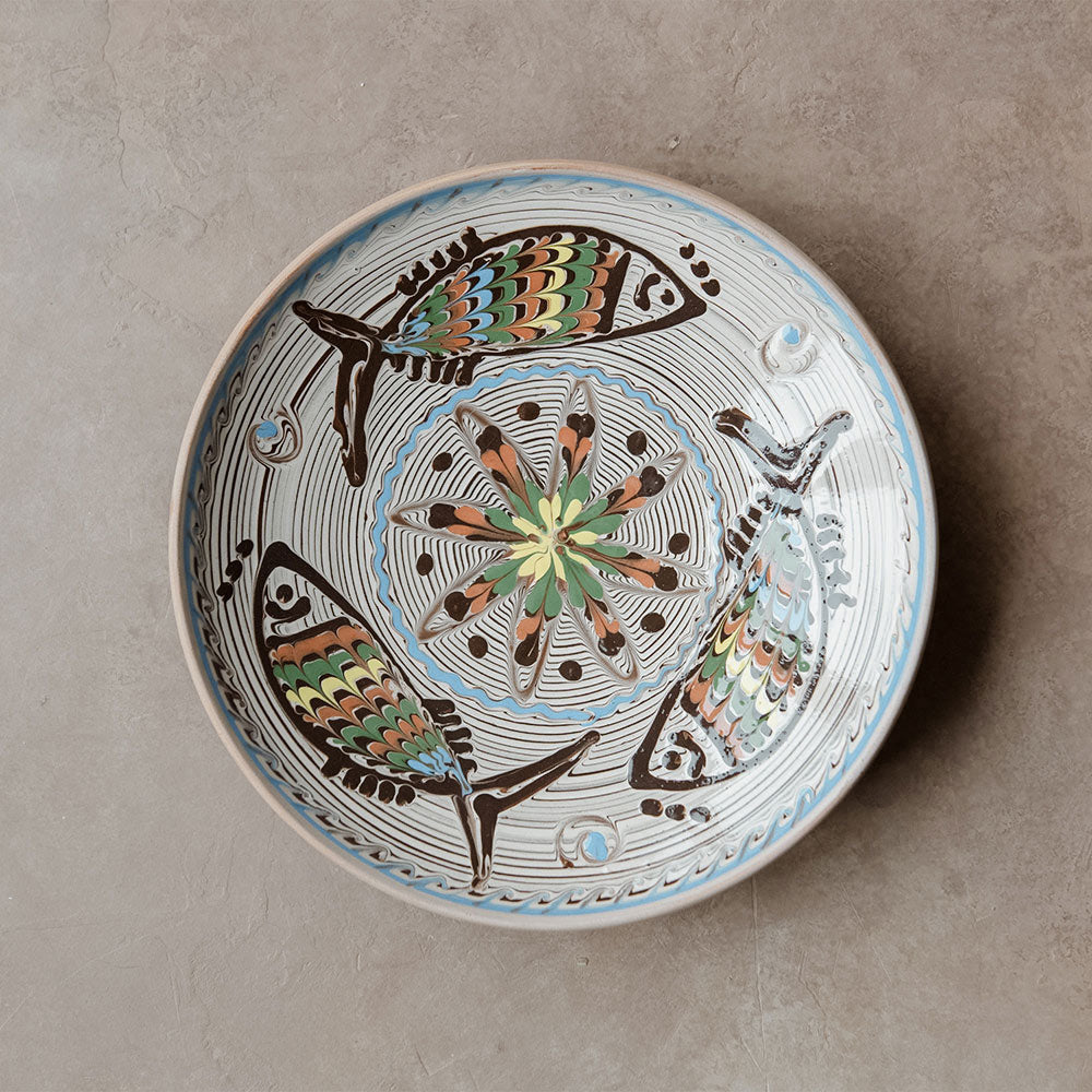 Hand-painted Artisan Fish Plate