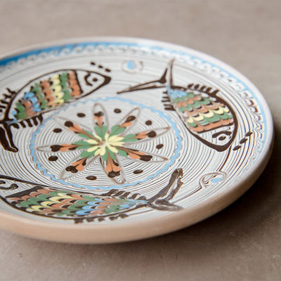 Hand-painted Artisan Fish Plate