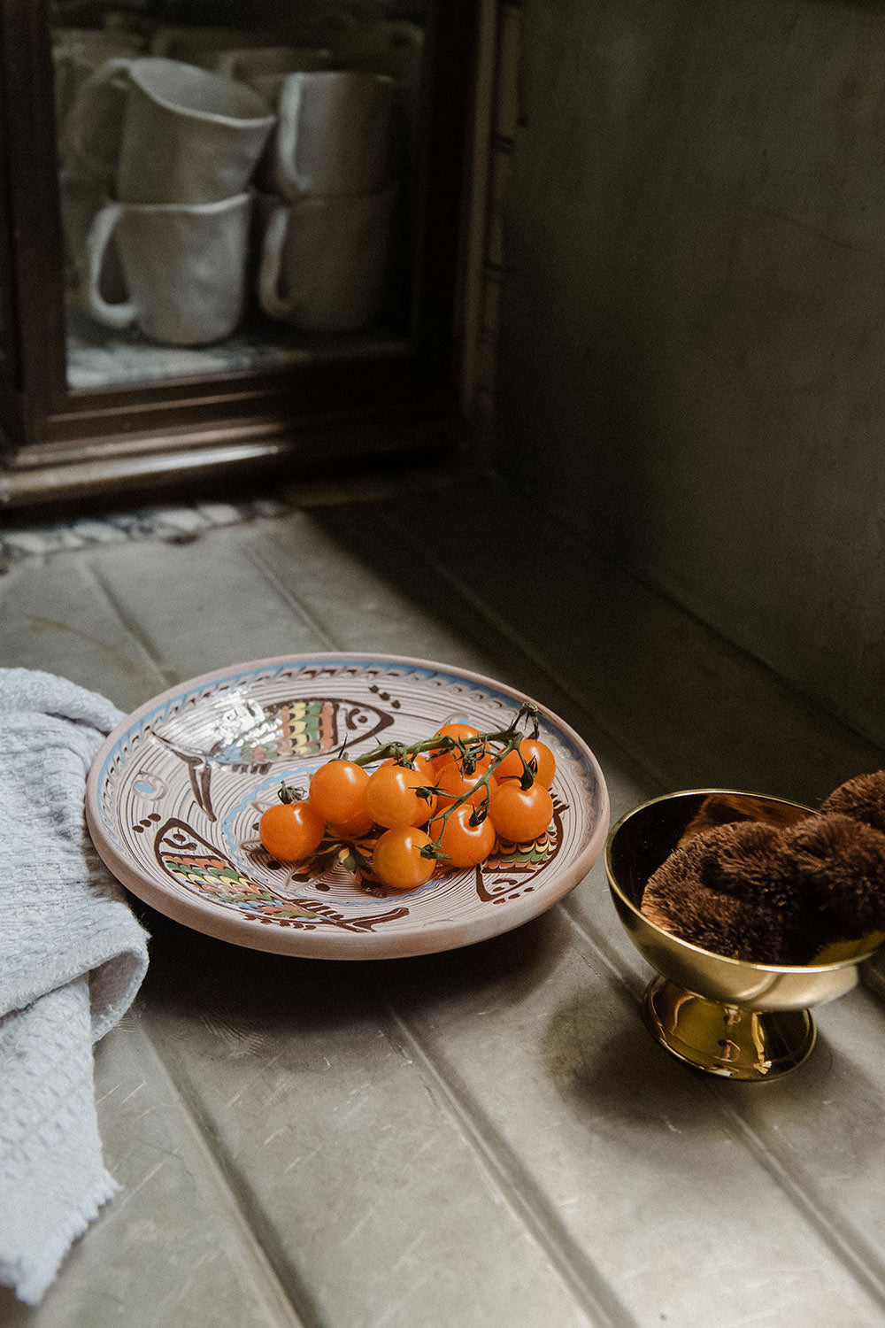 Hand-painted Artisan Fish Plate