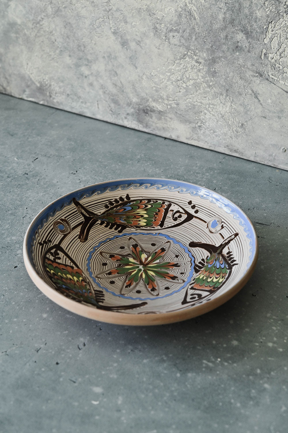 Hand-painted Artisan Fish Plate