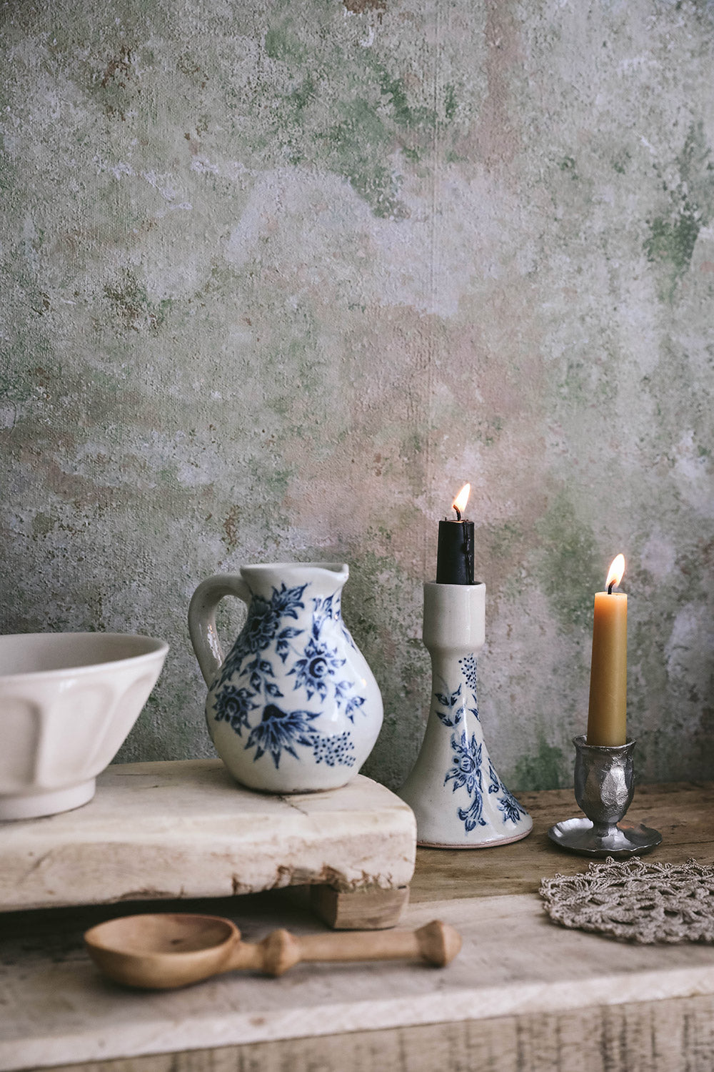 Hand-painted Artisan Candlestick