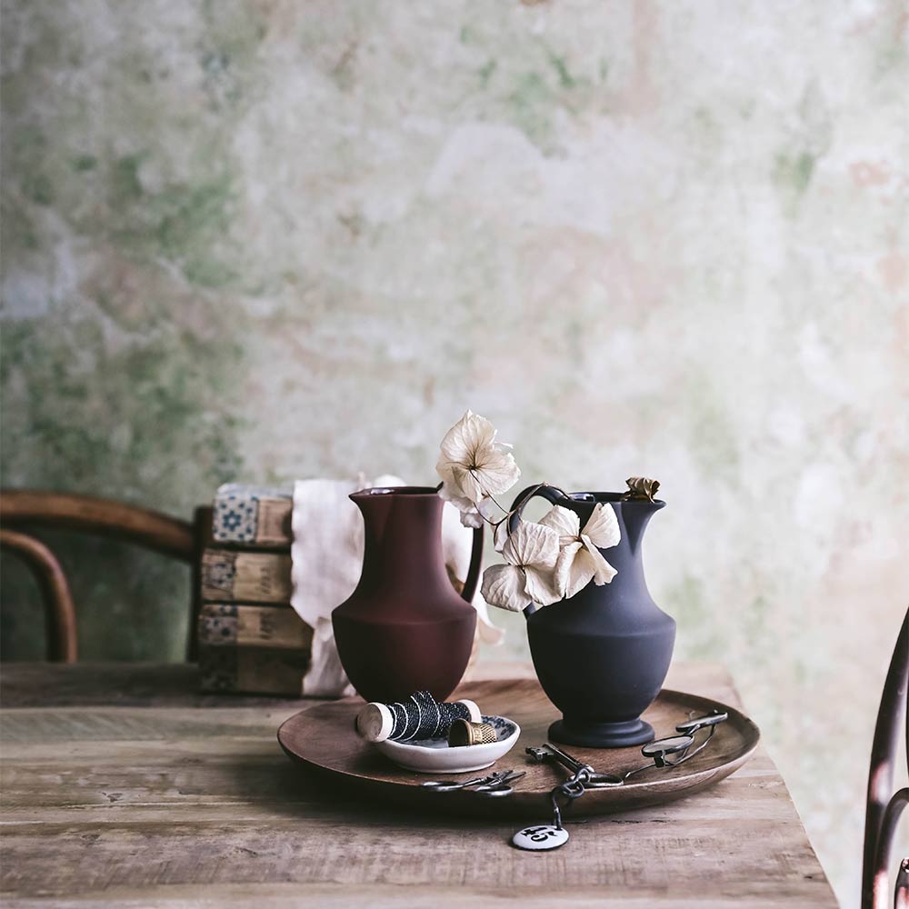 Artisan Stoneware Pitcher - Burnt Sienna