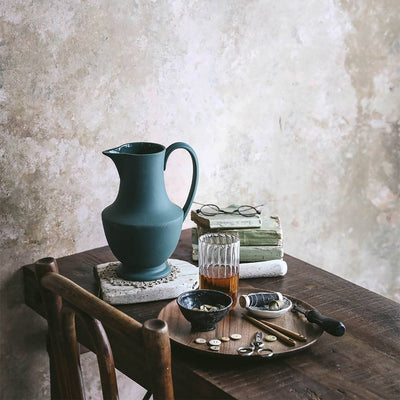 Artisan Stoneware Pitcher - Teal