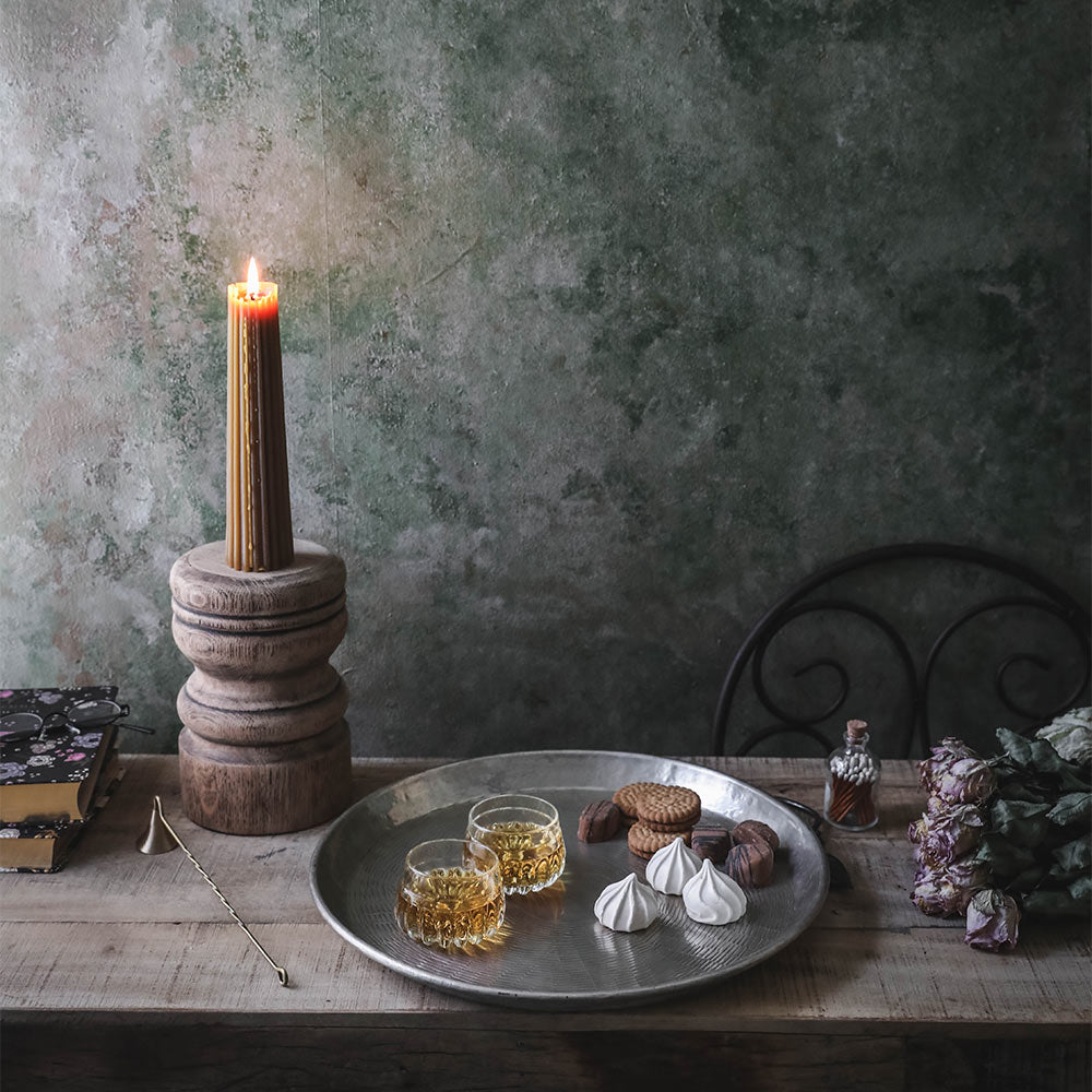 Beeswax Fluted Pillar Candle