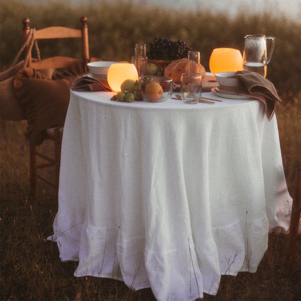 Round Ruffle Tablecloth