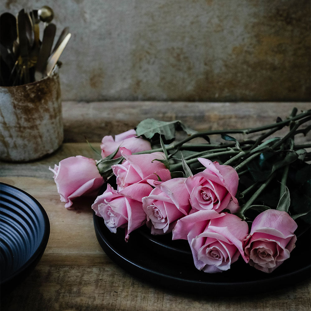 Black Ceramic Dinner Plate