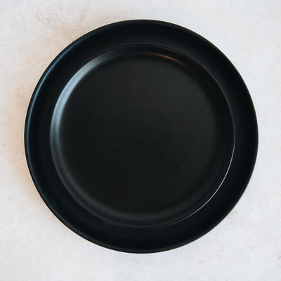 Black Ceramic Salad Plate