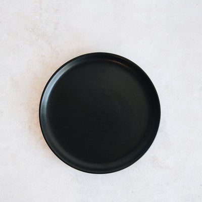 Black Ceramic Salad Plate