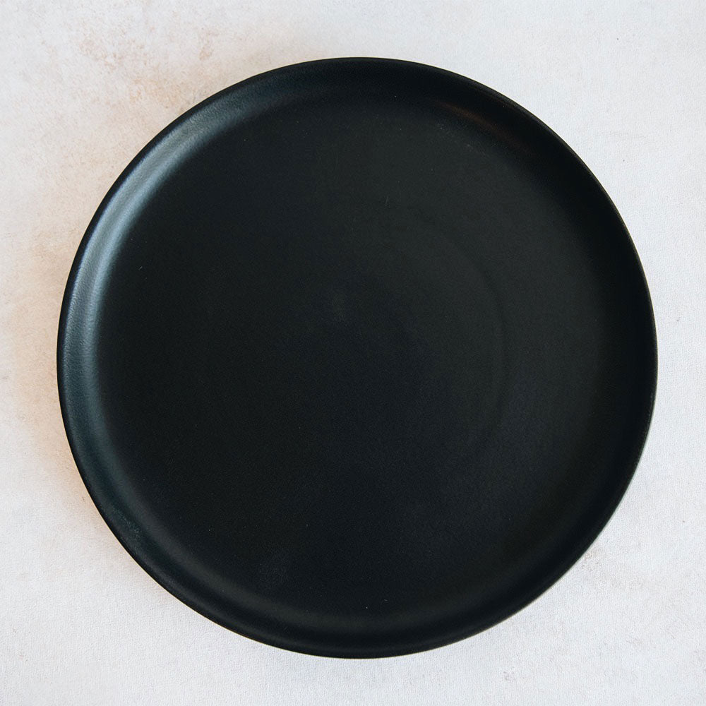 Black Ceramic Dinner Plate