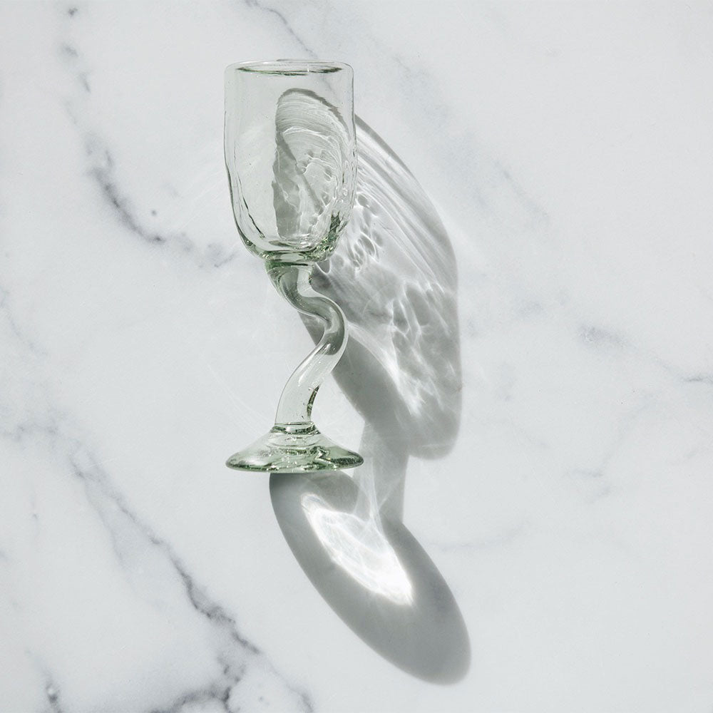 Artisan Handblown Recycled Wine Glass