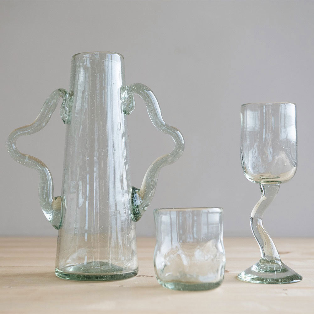 Artisan Handblown Recycled Wine Glass