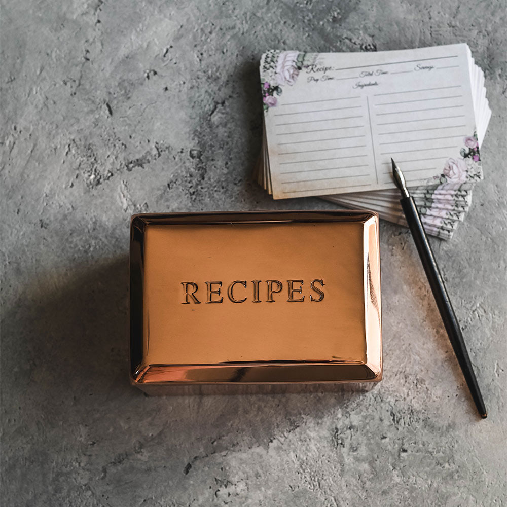 Copper Recipe Box