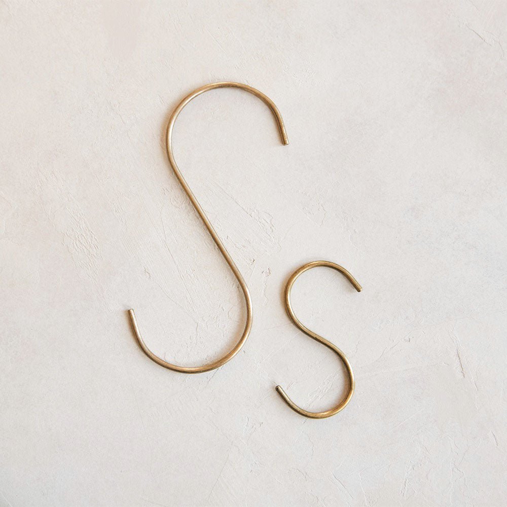 S Utility Hook - Brass