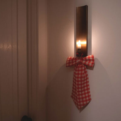 Brass-plated Candle Sconce - Long