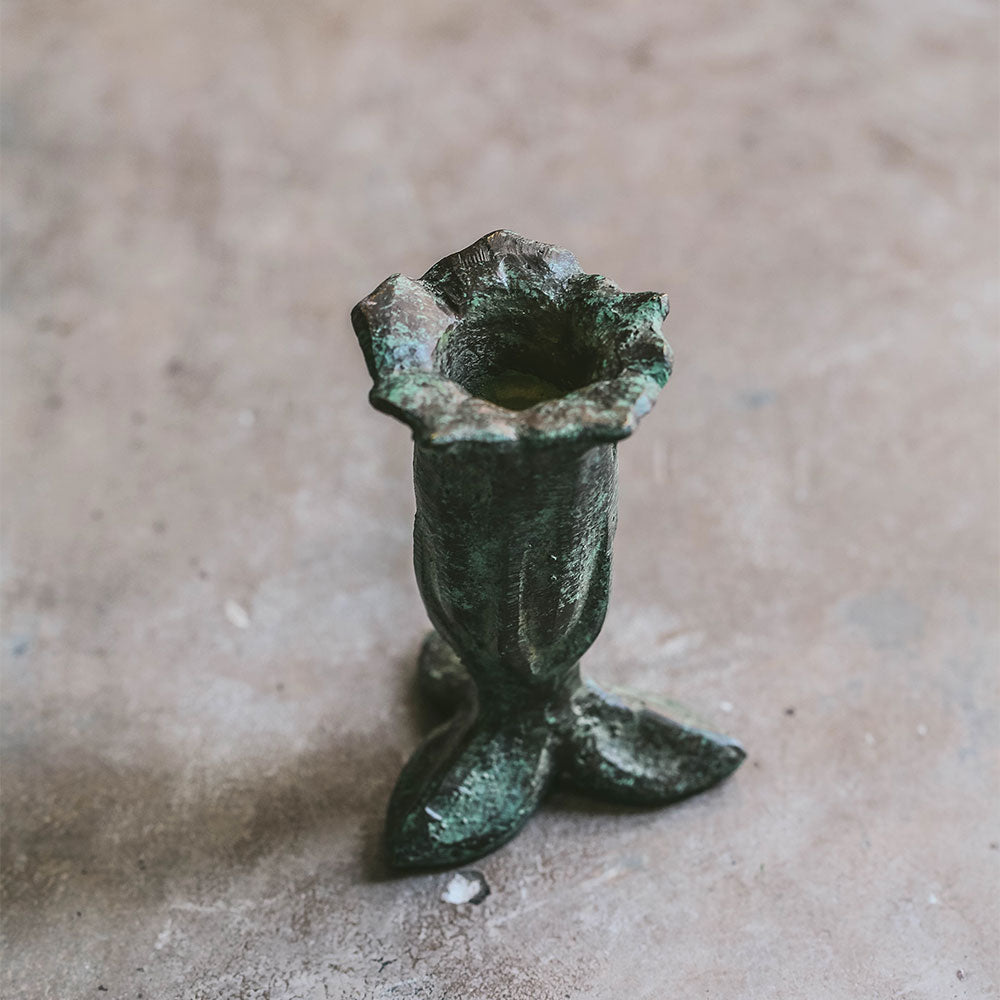 Cast Bronze Campanula Candle Holder