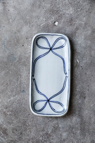 Hand-painted Ceramic Bow Tray