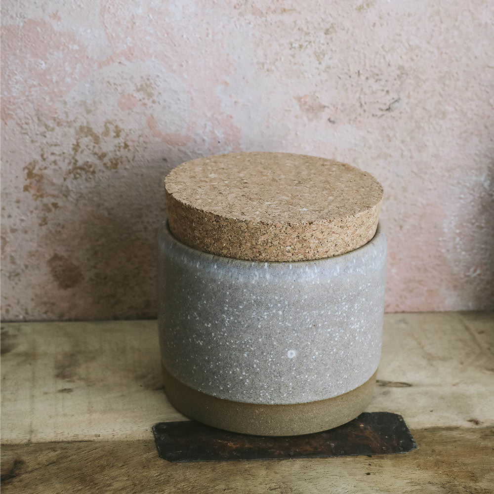 Ceramic Utility Jar with Cork - Dark