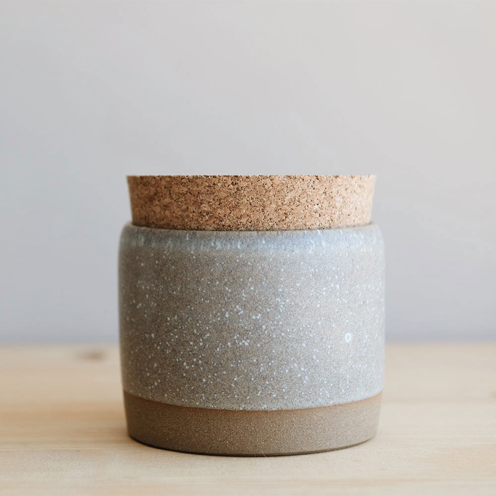 Ceramic Utility Jar with Cork - Dark