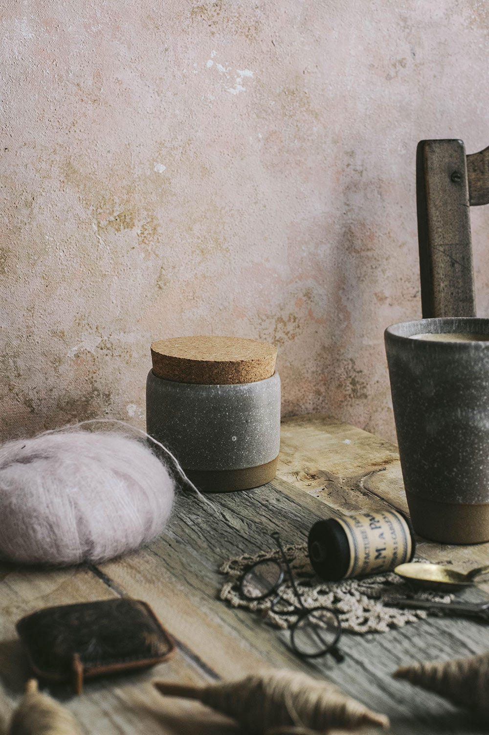 Ceramic Utility Jar with Cork - Dark