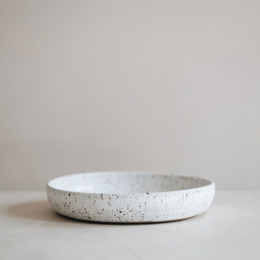 Ceramic Flat Bowl - Speckle