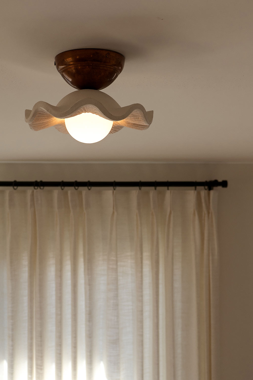 Ceramic Flush Mount Ceiling Light
