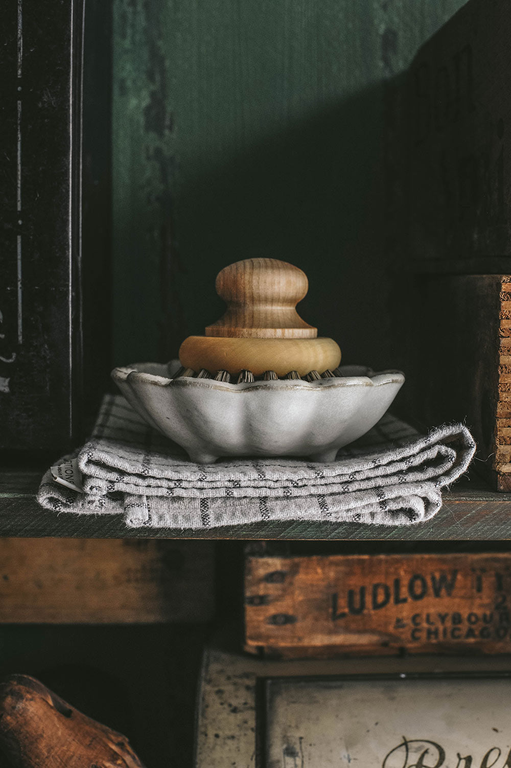 Footed Ceramic Petal Bowl