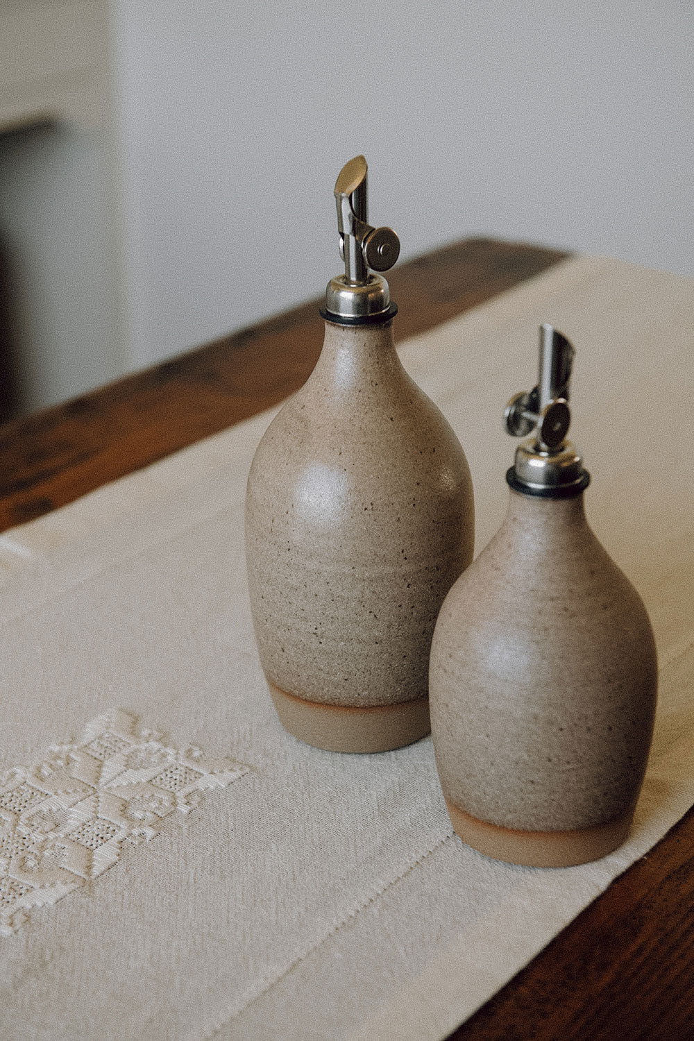 Ceramic Oil Bottle - Oat