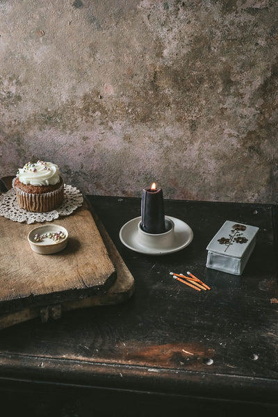 Ceramic Stubby Candle Holder