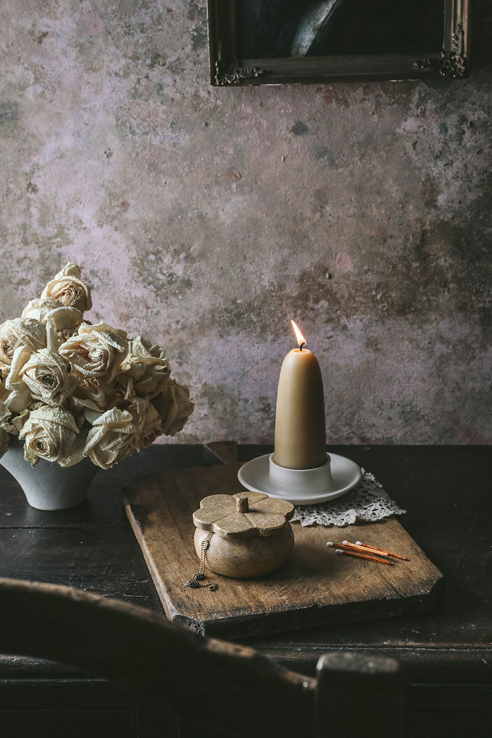Ceramic Stubby Candle Holder