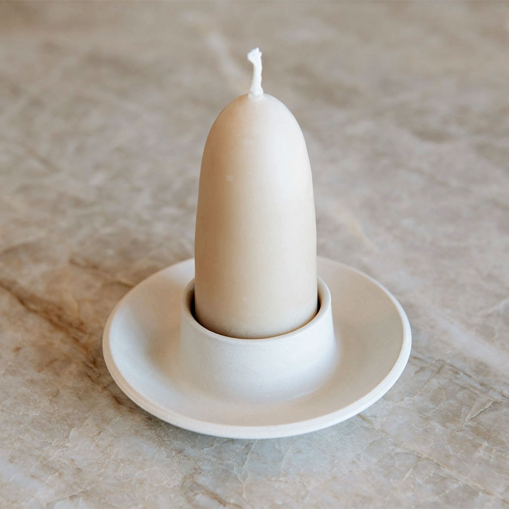 Ceramic Stubby Candle Holder