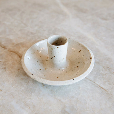 Ceramic Taper Candle Holder - Speckle