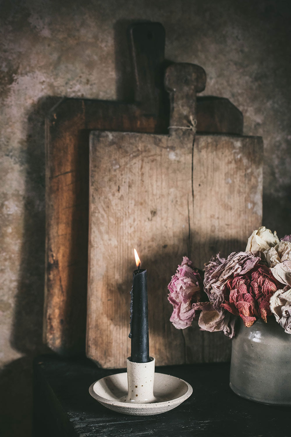 Ceramic Taper Candle Holder - Speckle