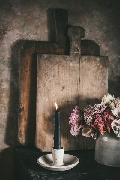 Ceramic Taper Candle Holder - Speckle