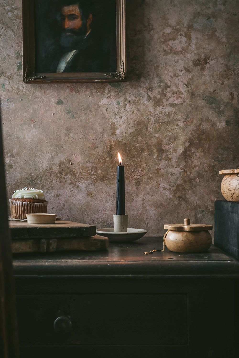 Ceramic Taper Candle Holder - Speckle