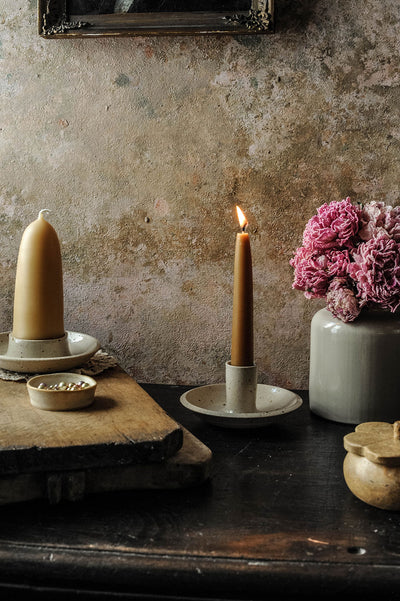 Ceramic Taper Candle Holder - Speckle