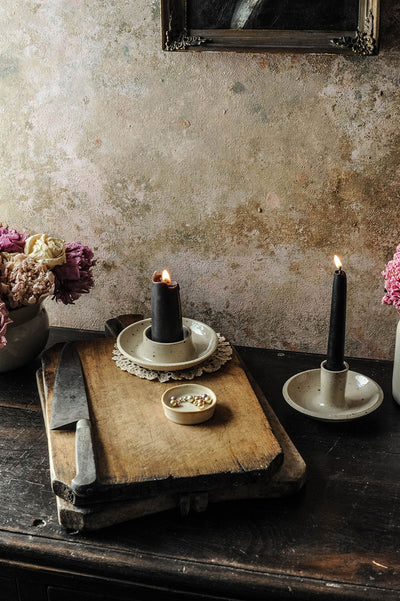 Ceramic Taper Candle Holder - Speckle