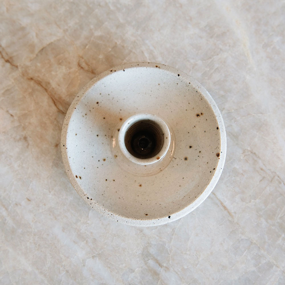 Ceramic Taper Candle Holder - Speckle