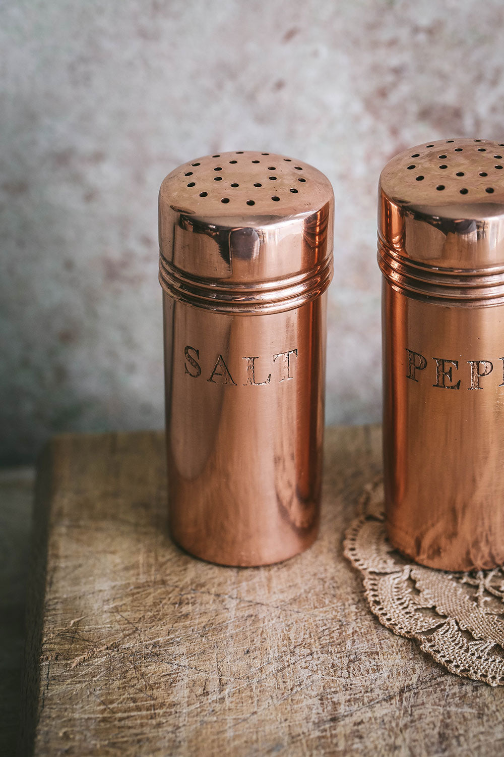 Copper Salt & Pepper Shaker Set