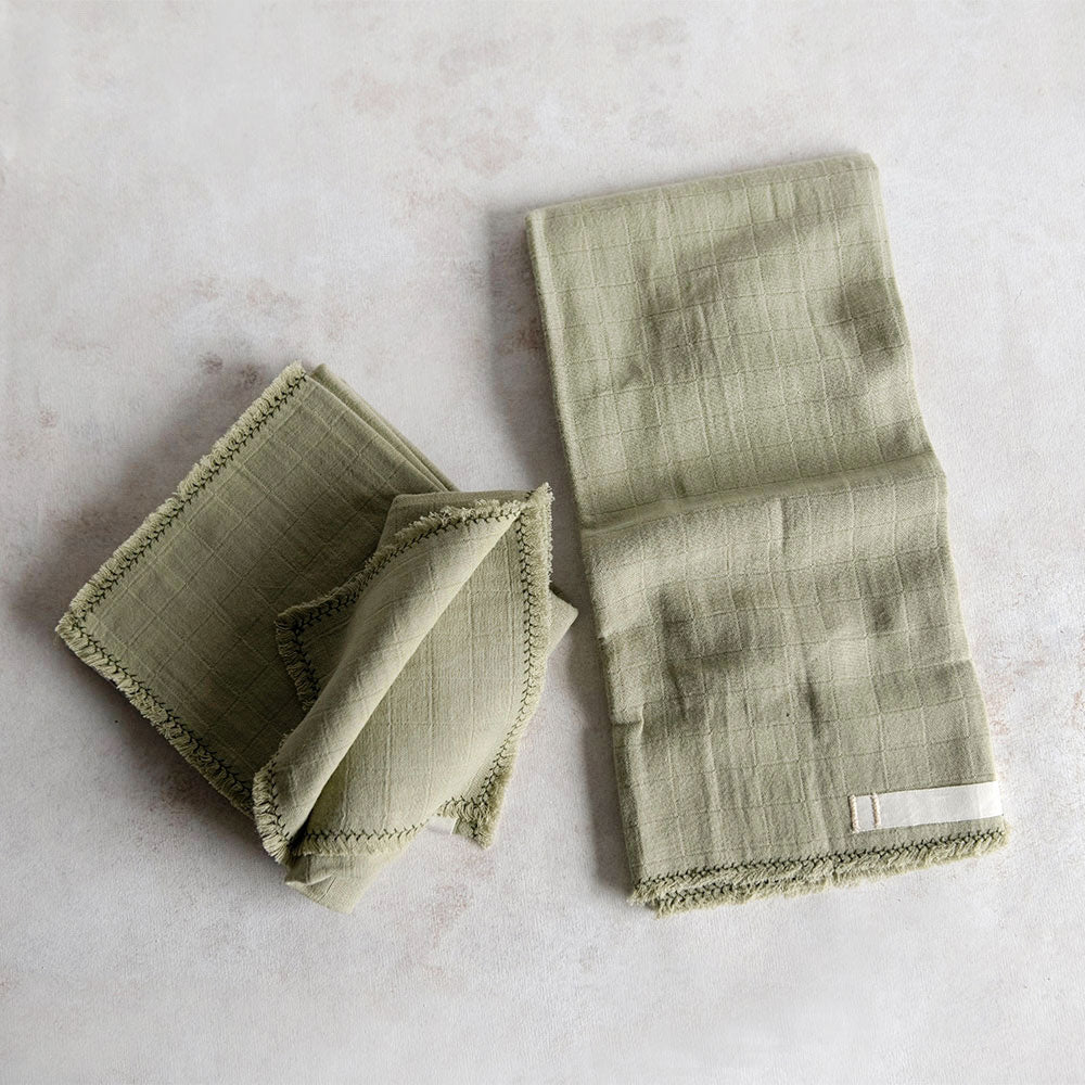 Gauze Tea Towel Set - Fern