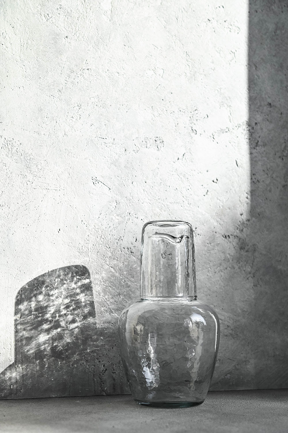 Dimpled Glass Carafe Set