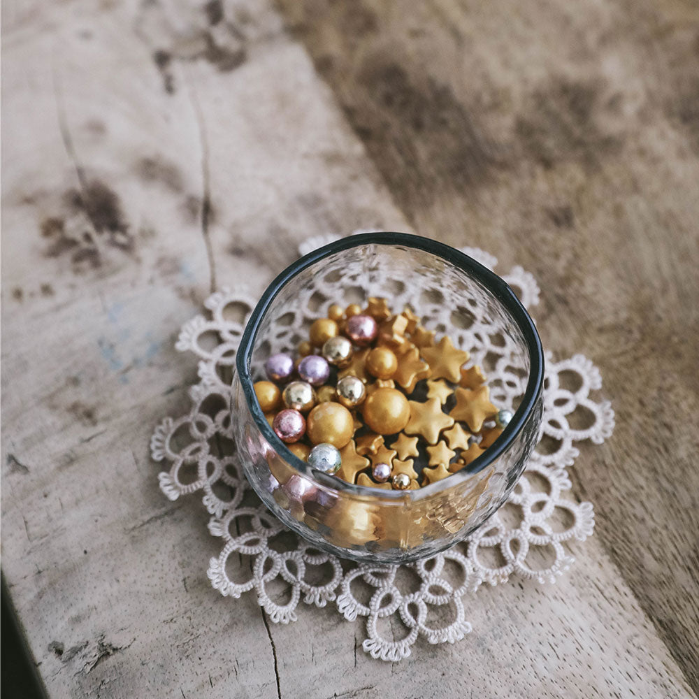 Dimpled Glass Condiment Bowl Set