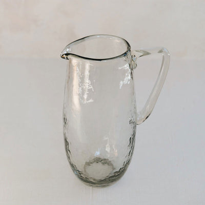 Dimpled Glass Pitcher