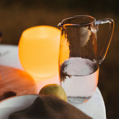 Dimpled Glass Pitcher