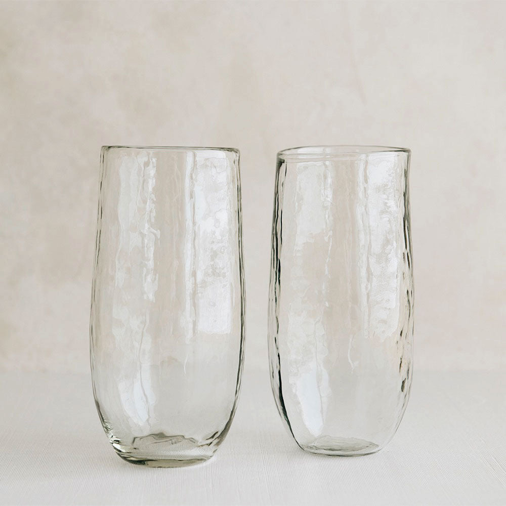 Tall Dimpled Glass Set