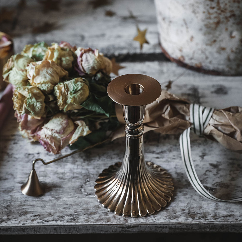 Vintage-inspired Fluted Candle Holder