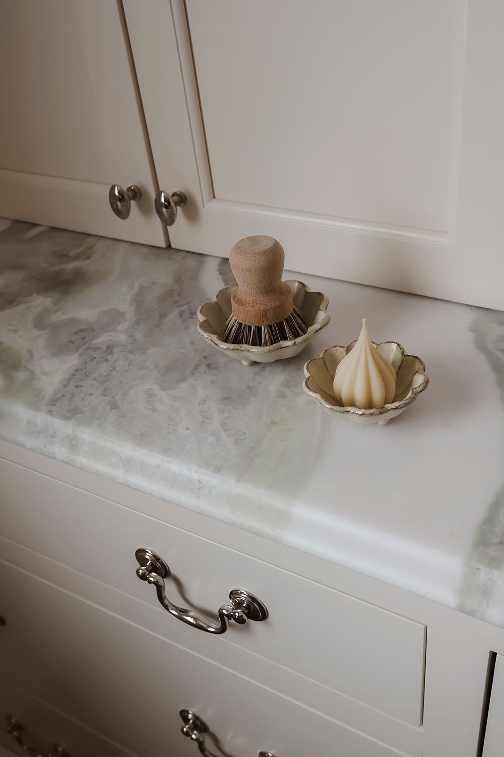 Petite Footed Ceramic Petal Bowl