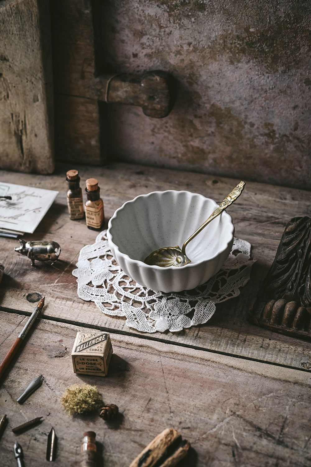 Fluted Ceramic Small Bowl