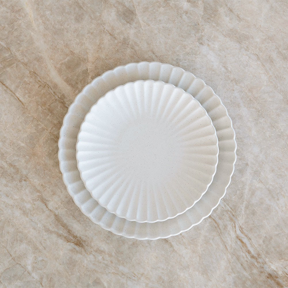 Fluted Ceramic Dinner Plate